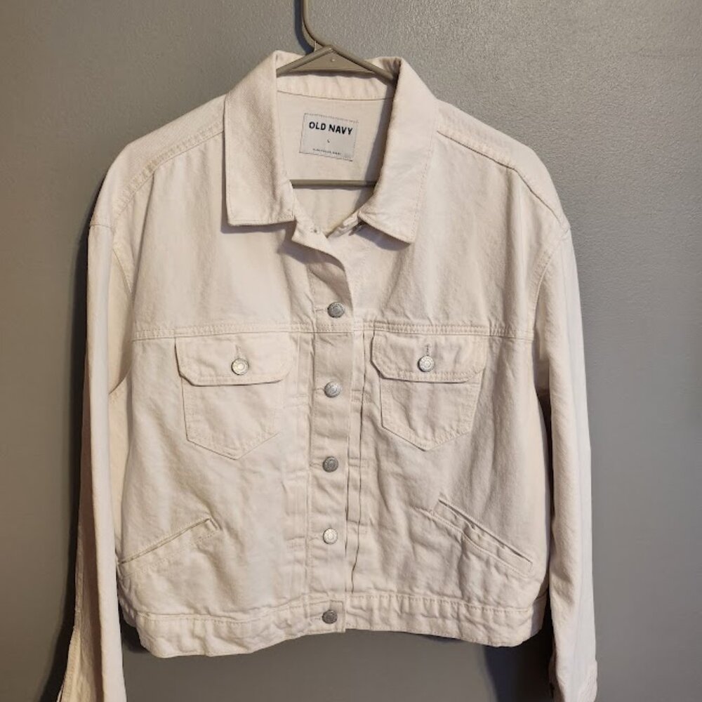 Old Navy White Jean Jacket